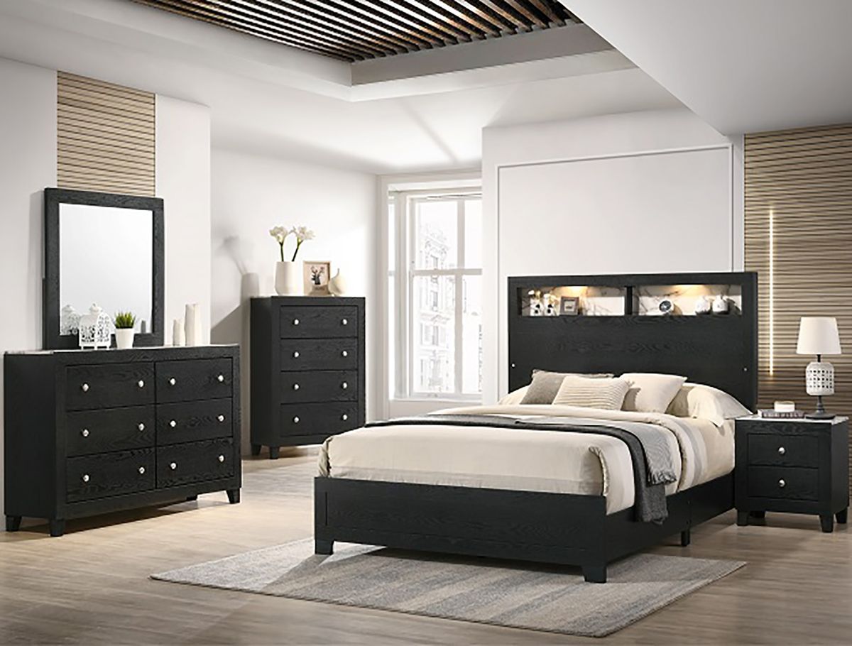 Crown Mark Furniture Cadence 4 Drawer Chest in Black