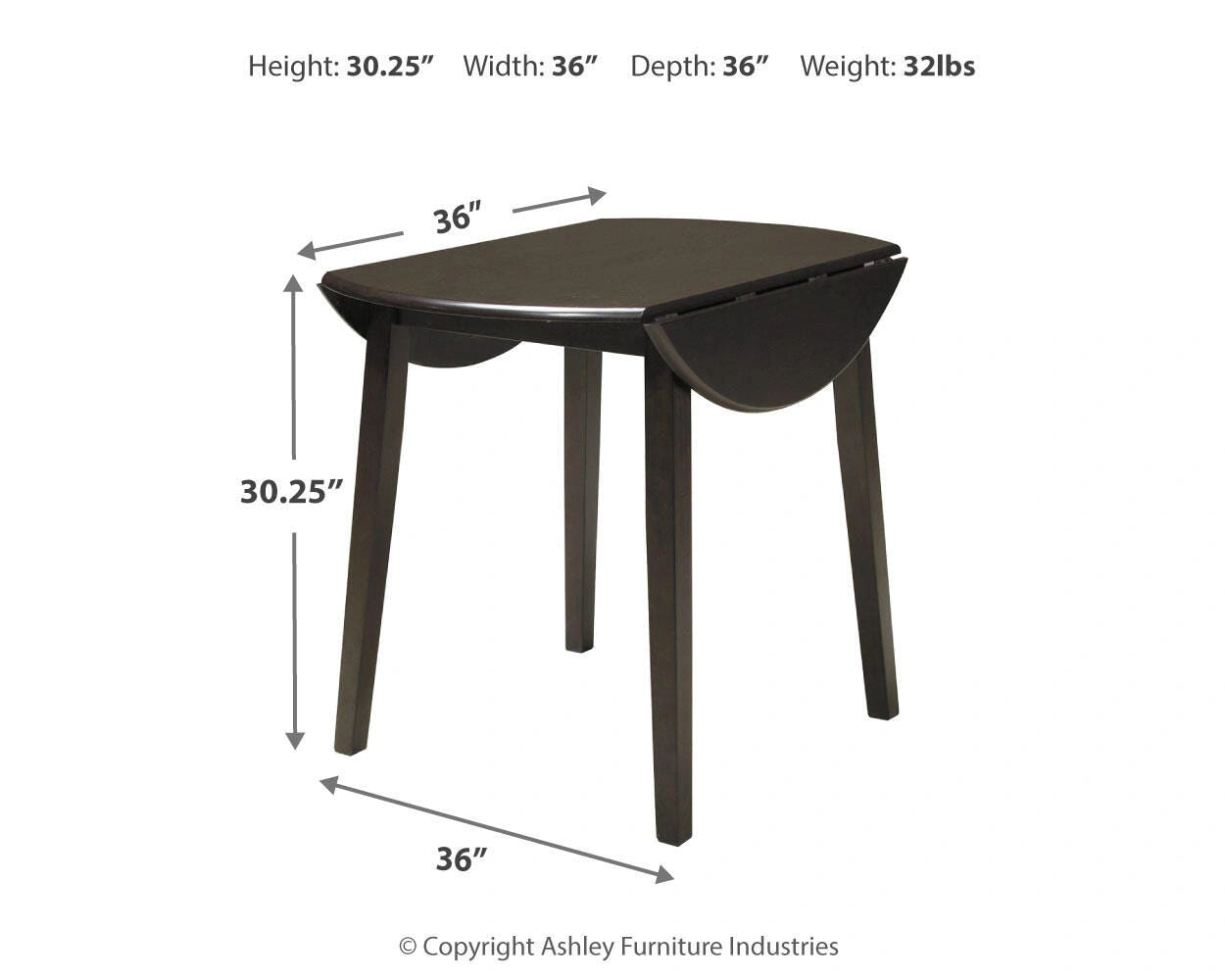 Hammis Dining Drop Leaf Table