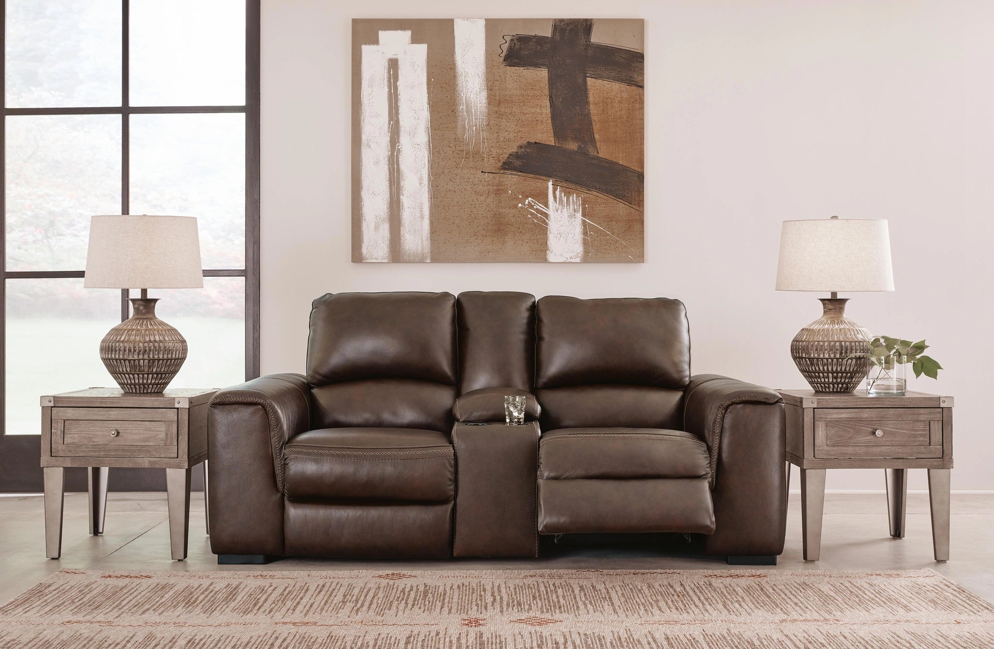 Alessandro Power Reclining Loveseat with Console