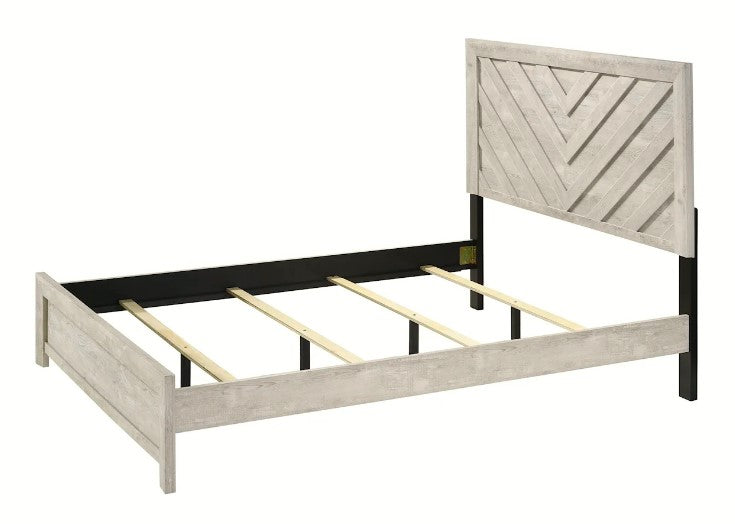Crown Mark Furniture Valor Queen Panel Bed in Gray B9330-Q