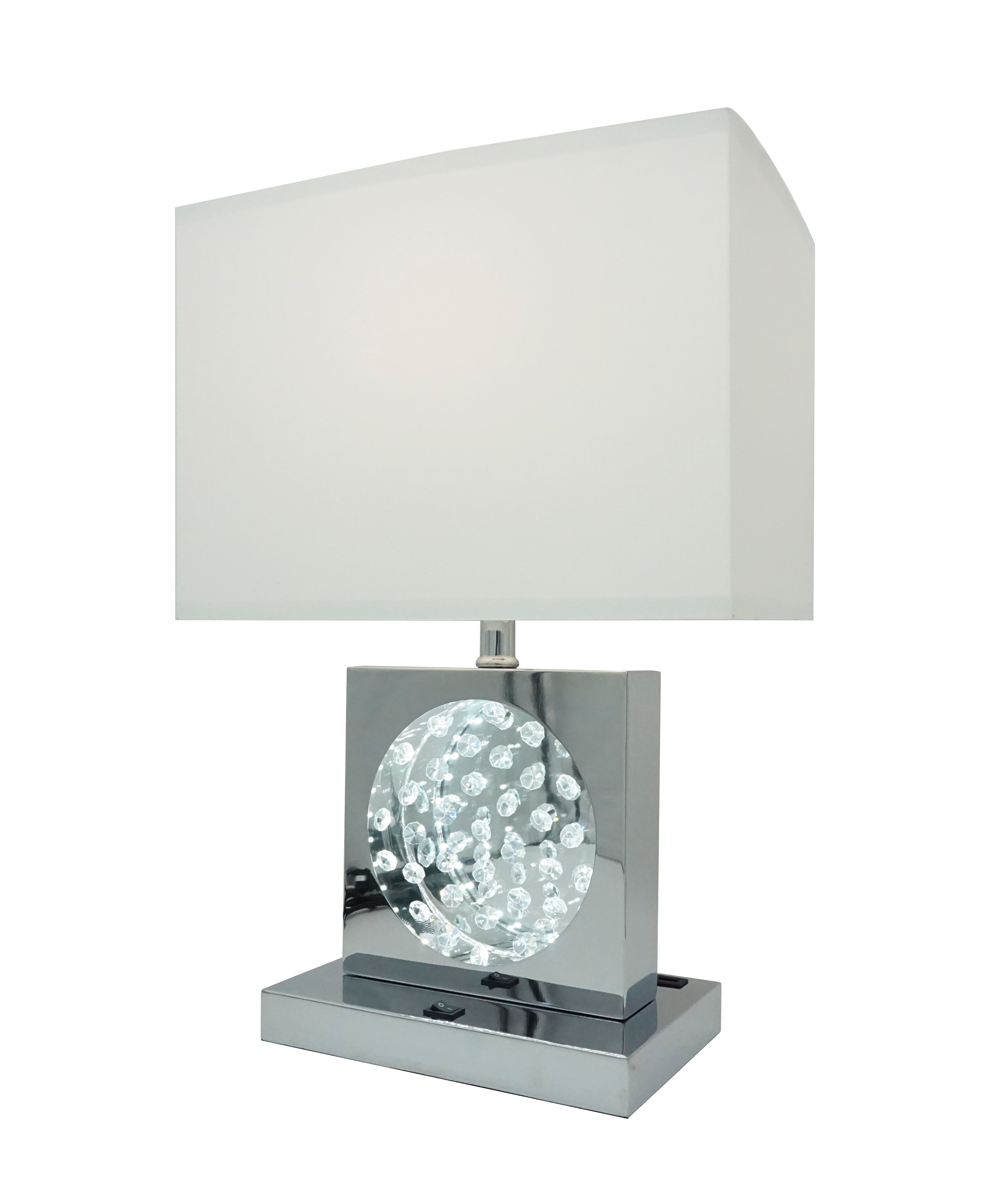 TABLE LAMP CHROME-LED ACCENT image