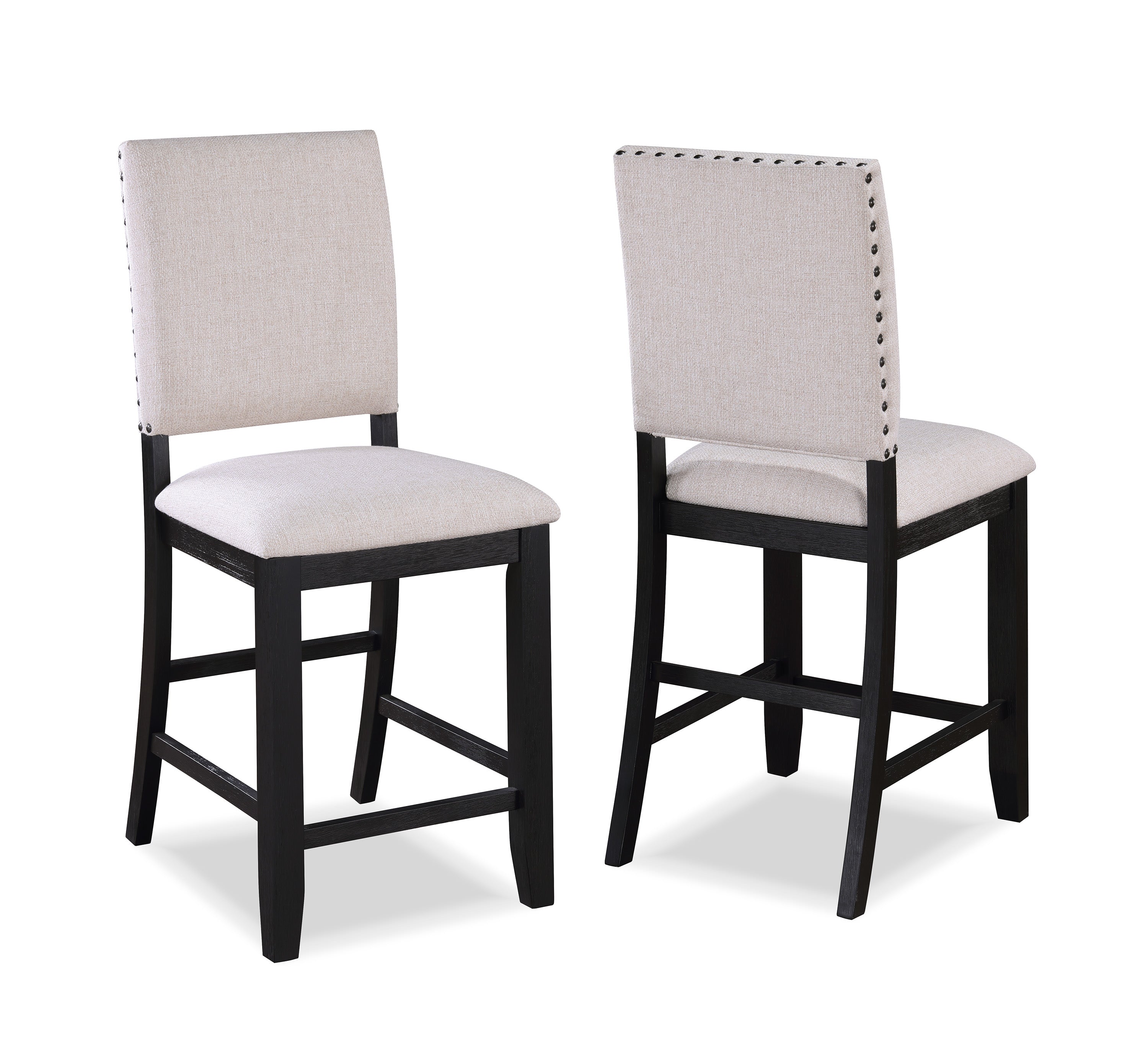 REGENT COUNTER HEIGHT CHAIR CHARCOAL BLACK