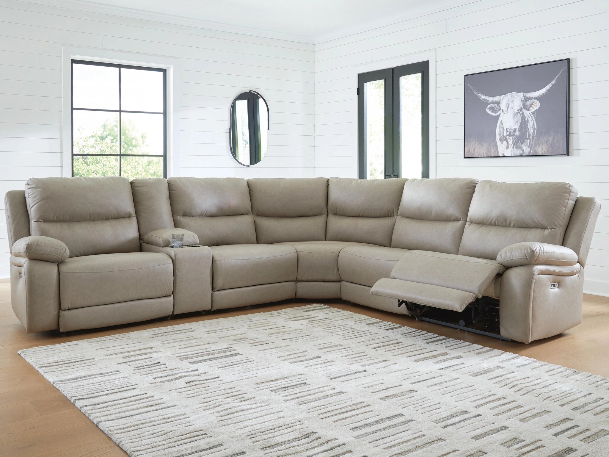 Narwhal Place Reclining Sectional with Storage Console
