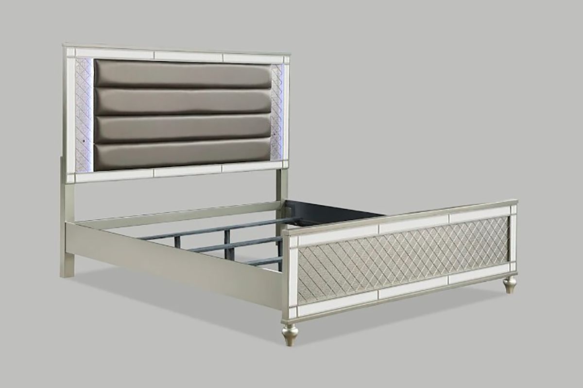 Crown Mark Furniture Cristian King Panel Bed in Beige B1680-K