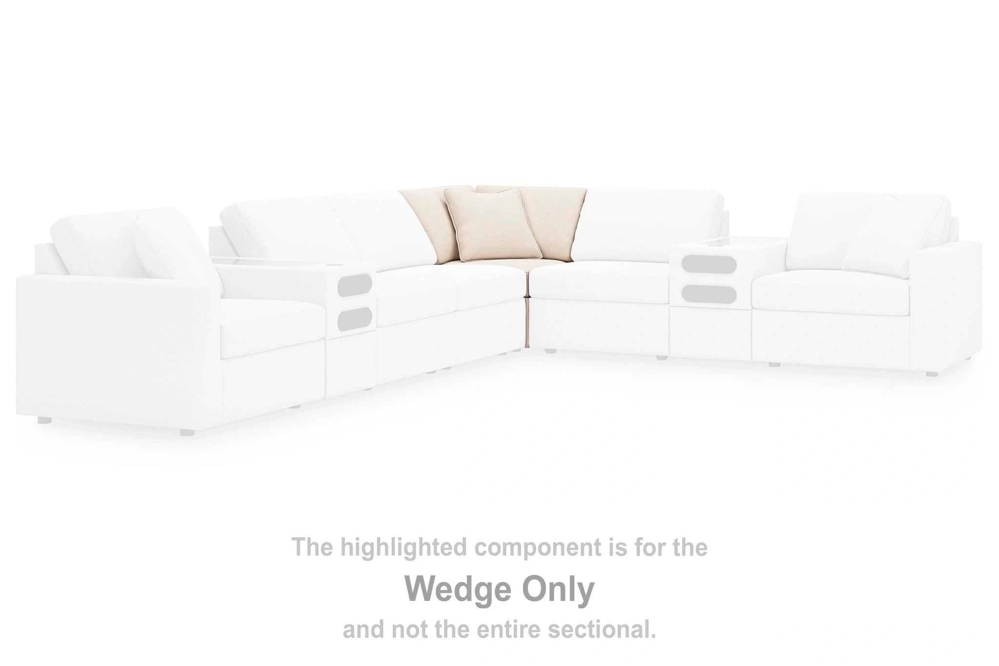 Modmax Balanced Sectional with Audio and Storage Consoles