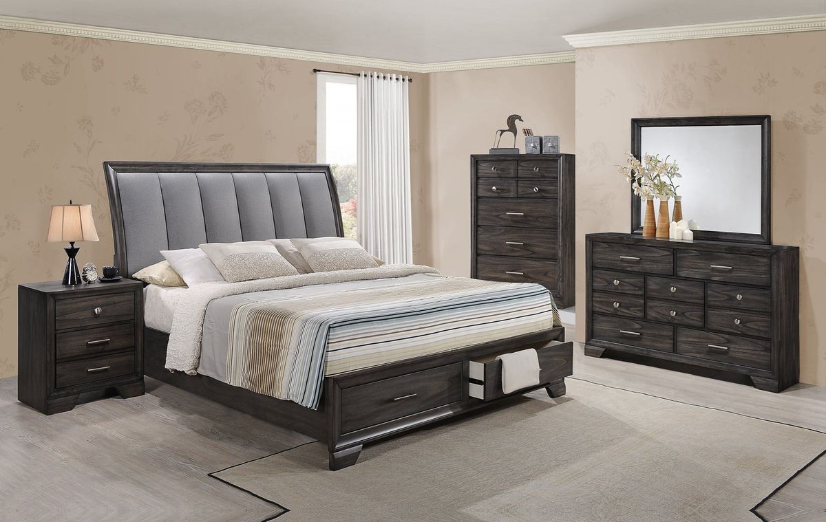 Crown Mark Jaymes Nightsatnd in Dark Brown B6580-2