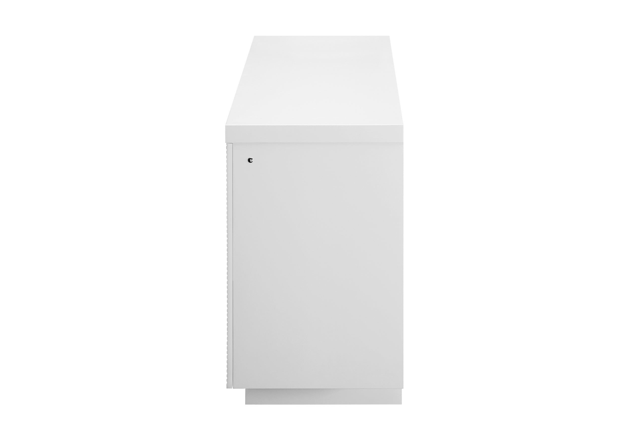 AILEEN WHITE 76" ENT UNIT W/LED, SPEAKERS, CRYSTAL AND POP-UP DOORS