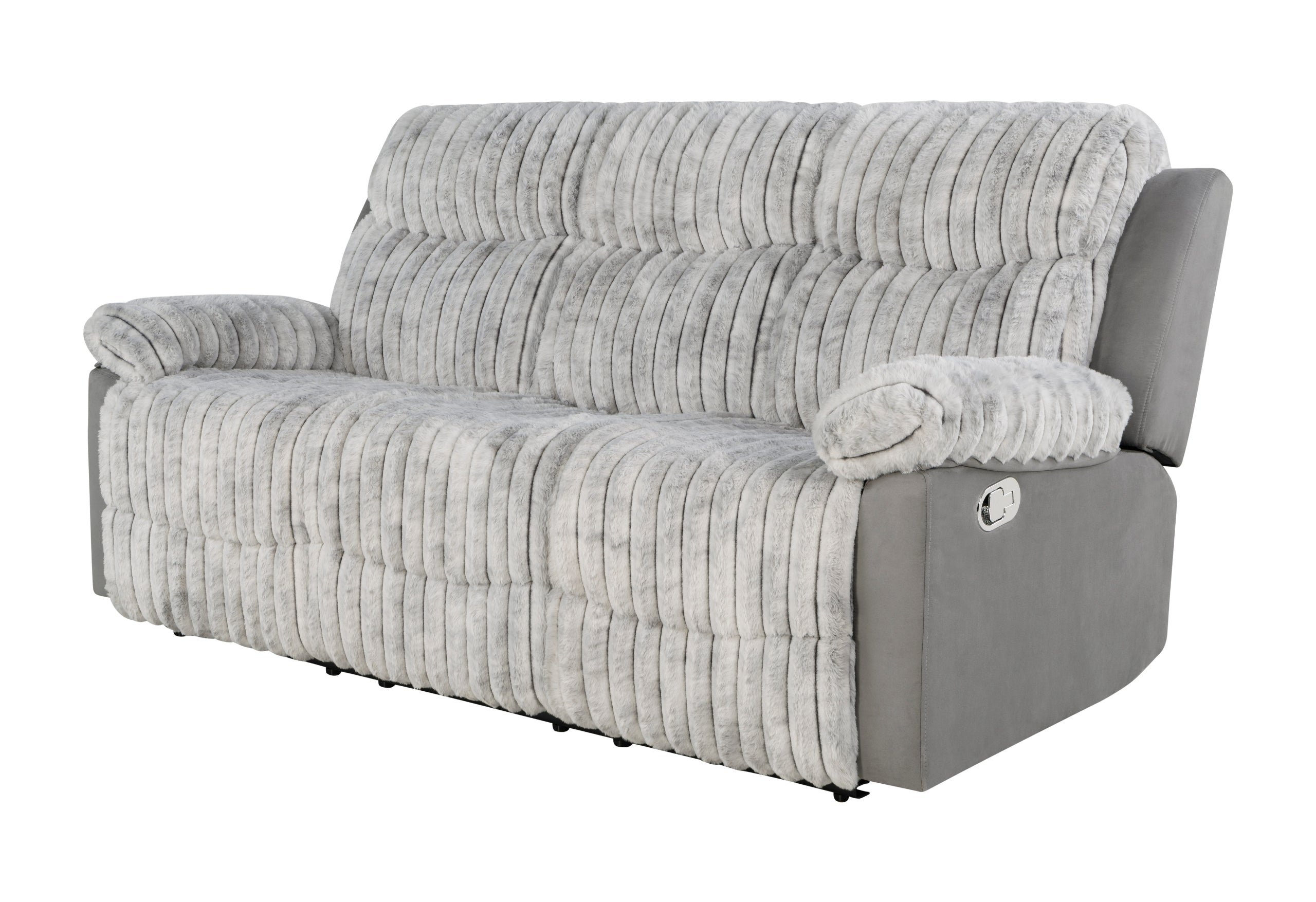 U6028 GREY RECLINING SOFA